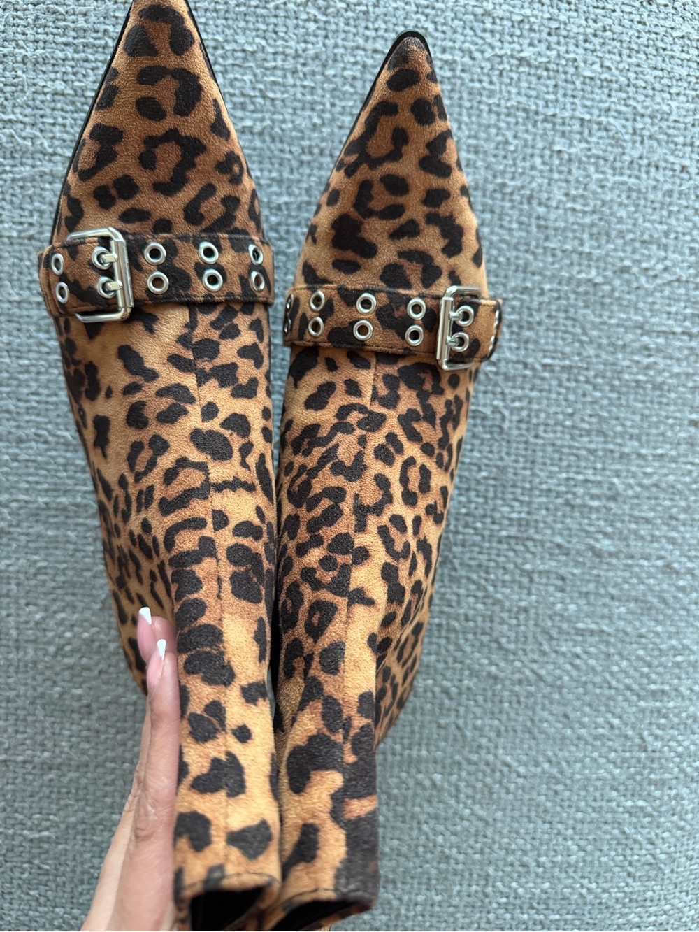 Madden Girl Richie Leopard Pointed Toe Kitten Heel Booties 9 BNIB - Picture 15 of 16